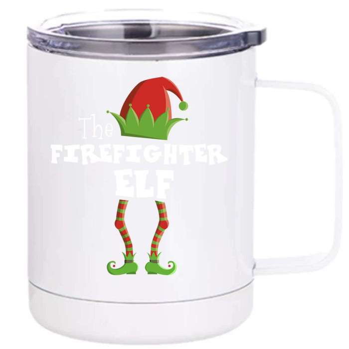 Firefighter Xmas Pajama Gift Front & Back 12oz Stainless Steel Tumbler Cup