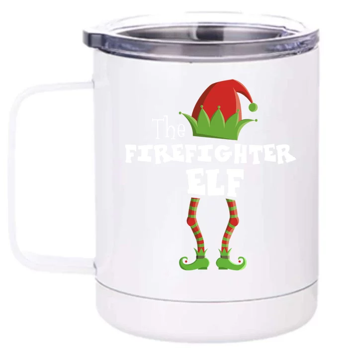 Firefighter Xmas Pajama Gift Front & Back 12oz Stainless Steel Tumbler Cup