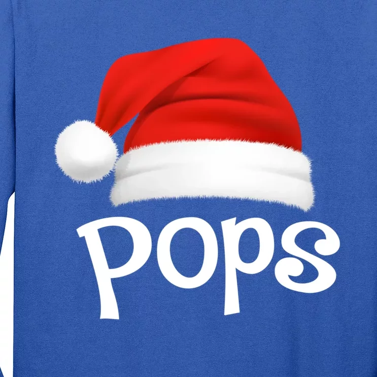 Funny Xmas Pajama Group Matching Pops Christmas Hat Gift Long Sleeve Shirt