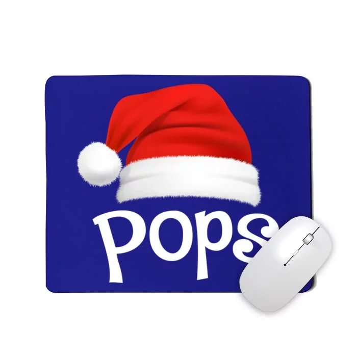 Funny Xmas Pajama Group Matching Pops Christmas Hat Gift Mousepad