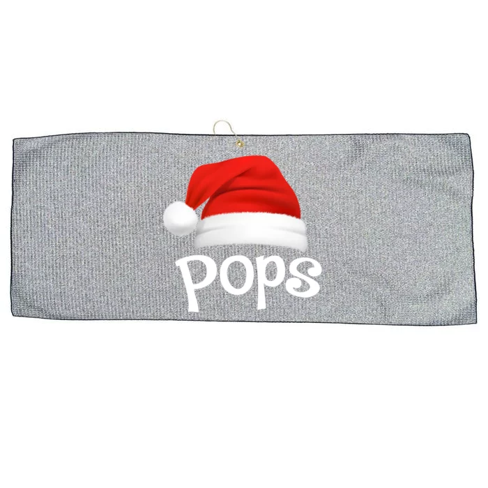 Funny Xmas Pajama Group Matching Pops Christmas Hat Gift Large Microfiber Waffle Golf Towel