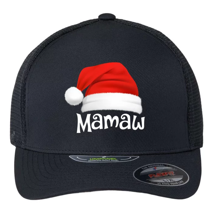 Funny Xmas Pajama Group Matching Mamaw Christmas Hat Gift Flexfit Unipanel Trucker Cap