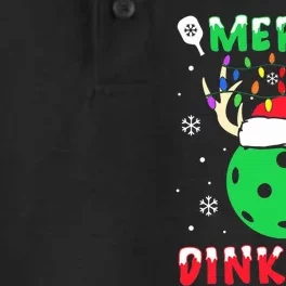 Funny Xmas Reindeer Santa Merry Pickleball Christmas Dry Zone Grid Performance Polo