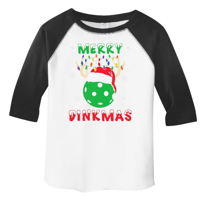 Funny Xmas Reindeer Santa Merry Pickleball Christmas Toddler Fine Jersey T-Shirt