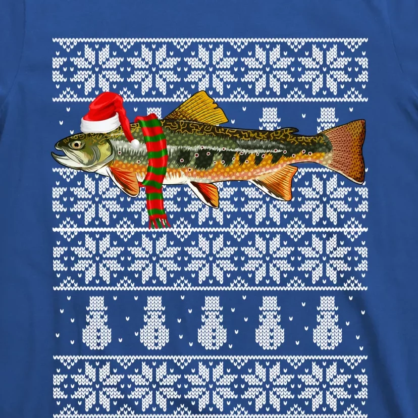 Fish Xmas Santa Hat Brook Trout Ugly Christmas Funny Gift T-Shirt