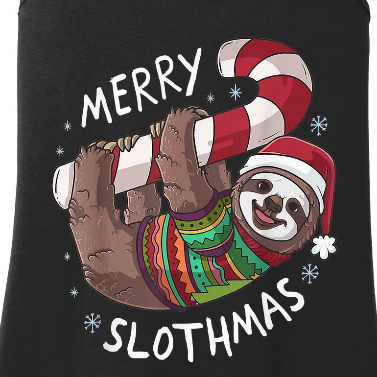 Funny Xmas Sloth Stocking Stuffer For Christmas Ladies Essential Tank