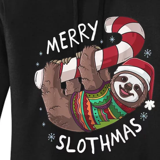 Funny Xmas Sloth Stocking Stuffer For Christmas Women's Pullover Hoodie