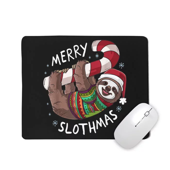 Funny Xmas Sloth Stocking Stuffer For Christmas Mousepad