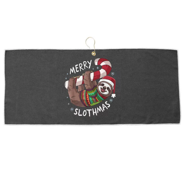 Funny Xmas Sloth Stocking Stuffer For Christmas Large Microfiber Waffle Golf Towel