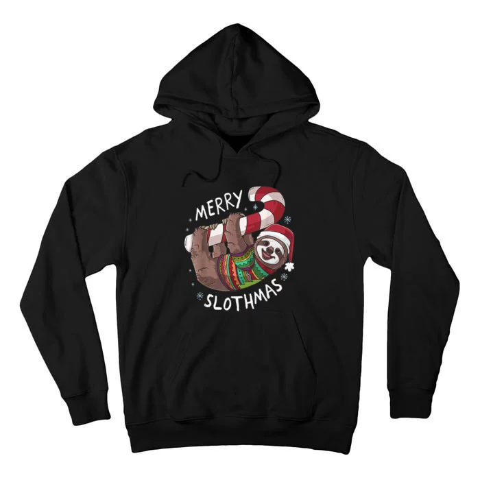 Funny Xmas Sloth Stocking Stuffer For Christmas Tall Hoodie