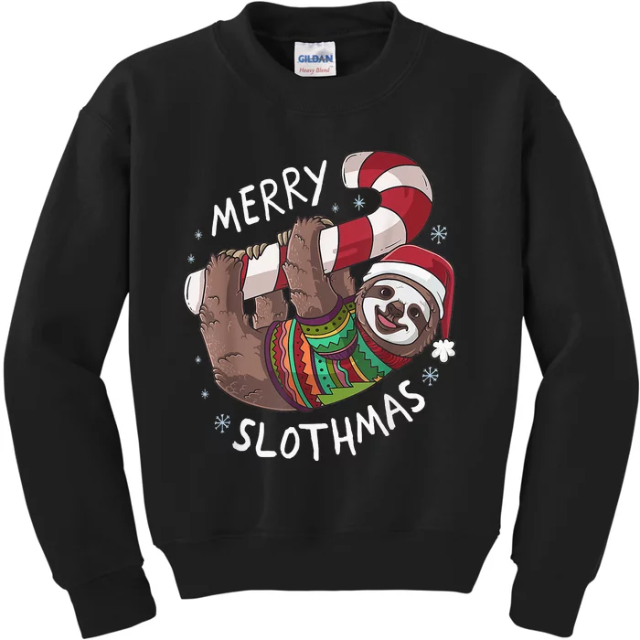 Funny Xmas Sloth Stocking Stuffer For Christmas Kids Sweatshirt