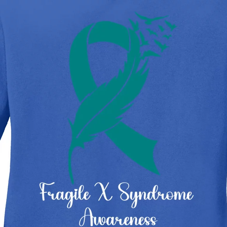 Fragile X Syndrome Awareness Family Wear Matching Support Gift Ladies Long Sleeve Shirt