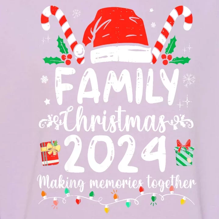 Funny Xmas Squad Santa Elf Family Christmas 2024 Matching Gift Garment-Dyed Sweatshirt