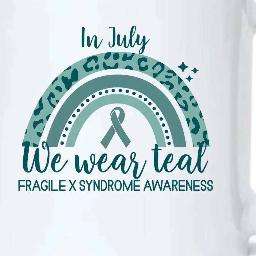 Fragile X Syndrome Awareness In July We Wear Teal Black Color Changing Mug