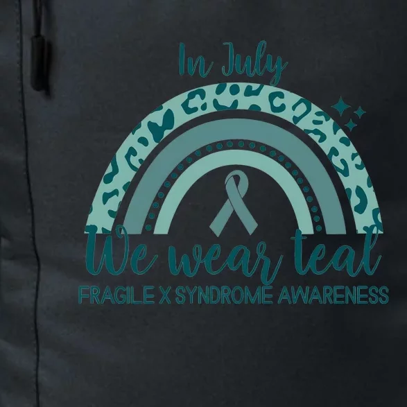 Fragile X Syndrome Awareness In July We Wear Teal Daily Commute Backpack