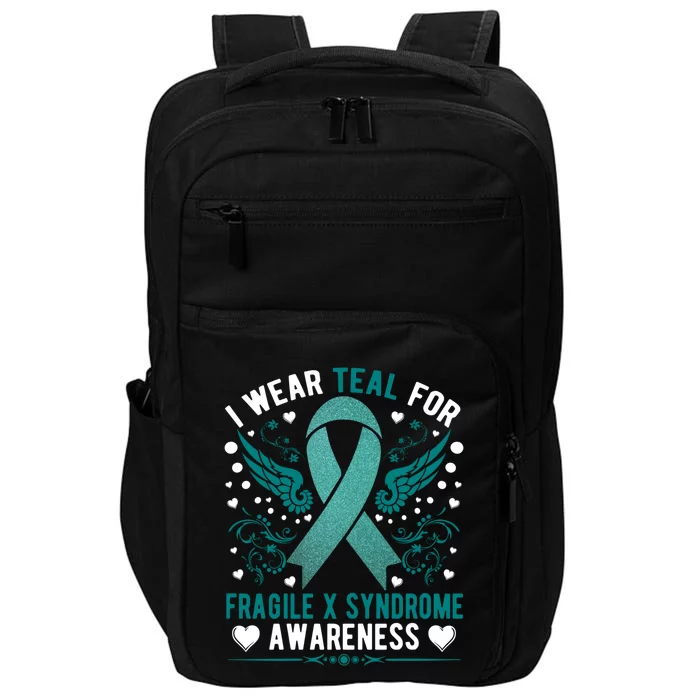 Fragile X Syndrome Awareness Wear Teal Family Support Great Gift Impact Tech Backpack