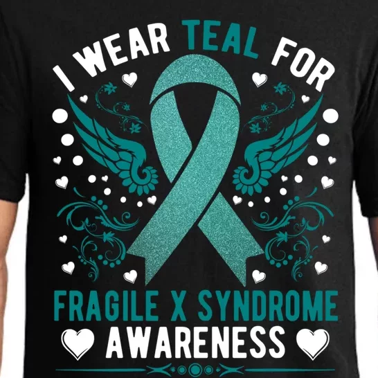 Fragile X Syndrome Awareness Wear Teal Family Support Great Gift Pajama Set