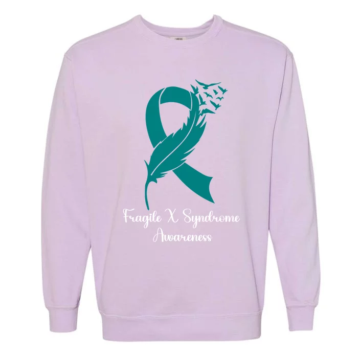 Fragile X Syndrome Awareness Family Wear Matching Support Gift Garment-Dyed Sweatshirt