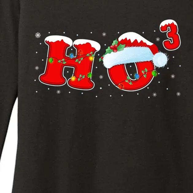 Funny Xmas Santa Ho Ho3 Cubed Math Teacher Christmas Gift Womens CVC Long Sleeve Shirt