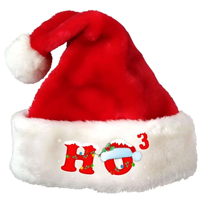 Funny Xmas Santa Ho Ho3 Cubed Math Teacher Christmas Gift Premium Christmas Santa Hat