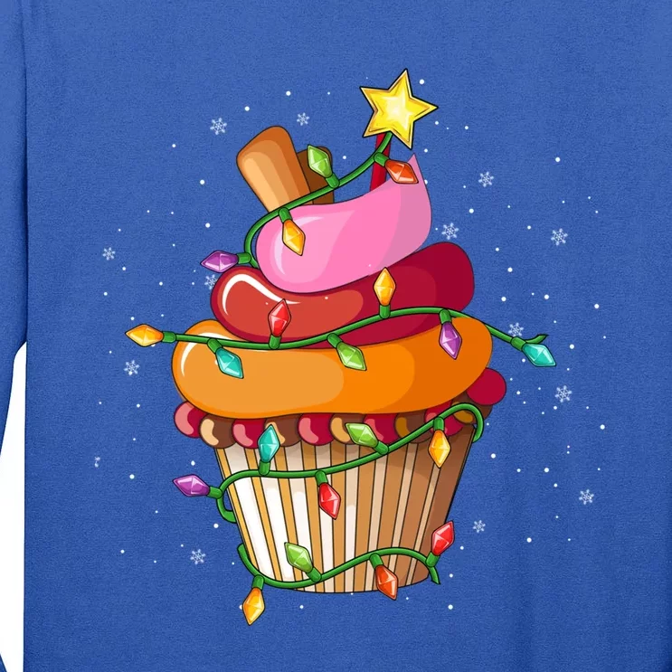 Family Xmas Season Christmas Tree Cakes Ugly Sweater Cake Meaningful Gift Tall Long Sleeve T-Shirt