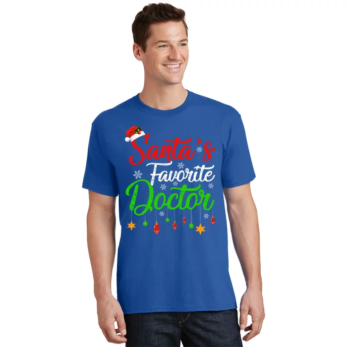 Funny Xmas SantaS Favorite Doctor Christmas Gift T-Shirt