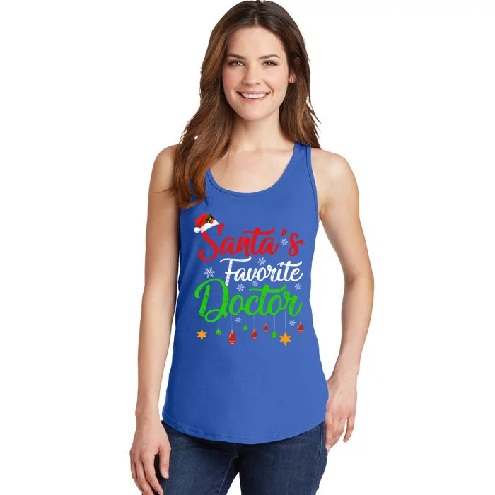 Funny Xmas SantaS Favorite Doctor Christmas Gift Ladies Essential Tank