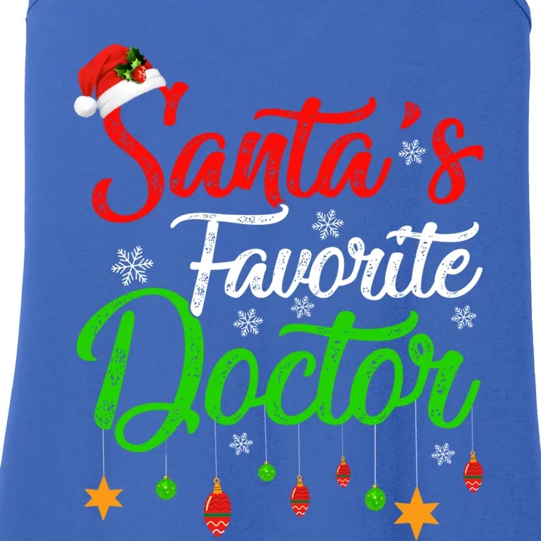 Funny Xmas SantaS Favorite Doctor Christmas Gift Ladies Essential Tank