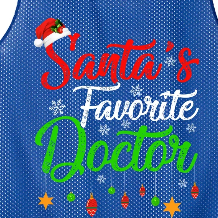 Funny Xmas SantaS Favorite Doctor Christmas Gift Mesh Reversible Basketball Jersey Tank