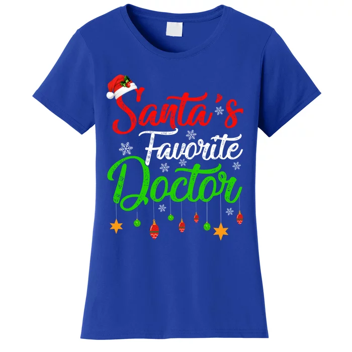 Funny Xmas SantaS Favorite Doctor Christmas Gift Women's T-Shirt