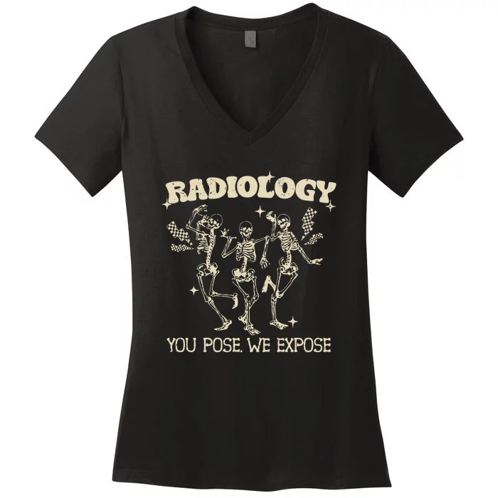 Funny Xray Tech Radiology Technologist Halloween Women's V-Neck T-Shirt