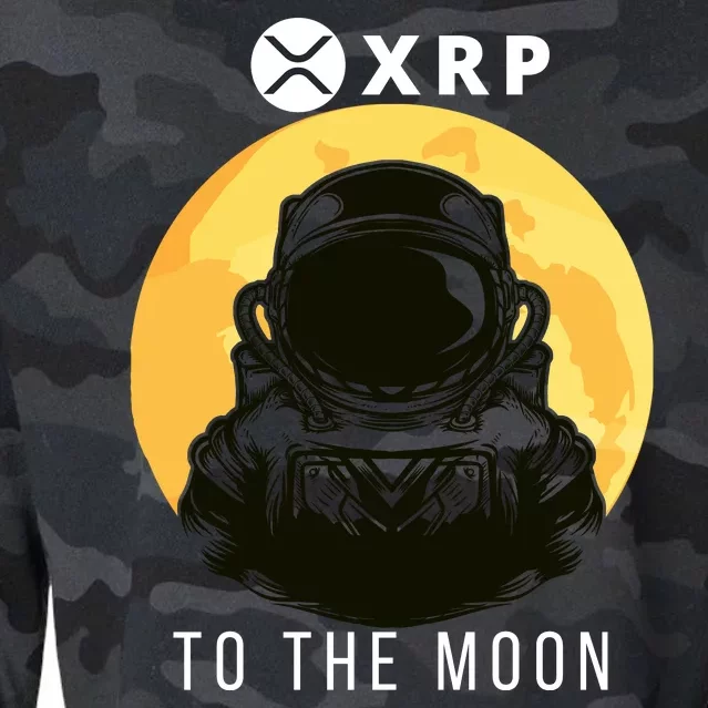 Funny XRP To The Moon Cryptocurrency Ripple Gift XRP Blockchain Crypto Trader Cropped Pullover Crew