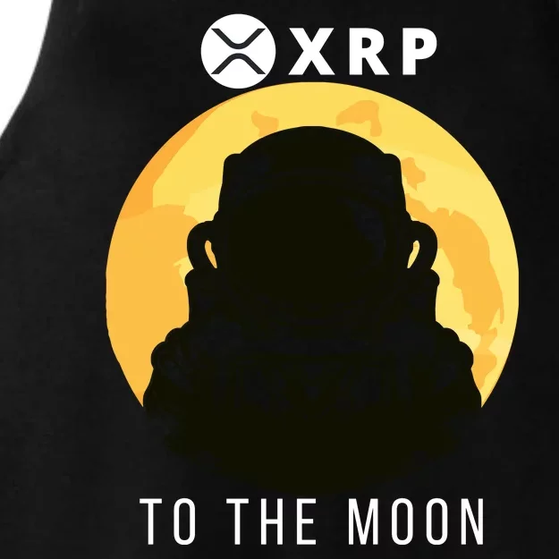 Funny XRP To The Moon Cryptocurrency Ripple Gift XRP Blockchain Crypto Trader Ladies Tri-Blend Wicking Tank