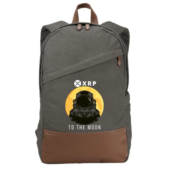 Funny XRP To The Moon Cryptocurrency Ripple Gift XRP Blockchain Crypto Trader Cotton Canvas Backpack