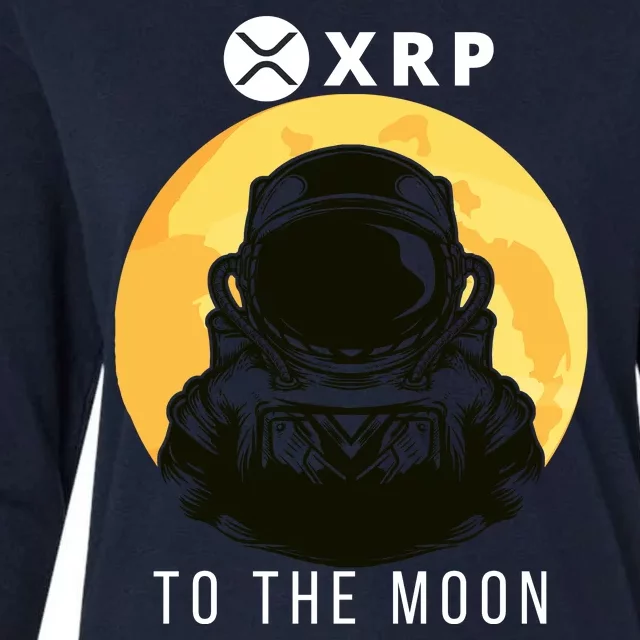 Funny XRP To The Moon Cryptocurrency Ripple Gift XRP Blockchain Crypto Trader Womens Cotton Relaxed Long Sleeve T-Shirt