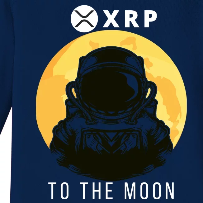 Funny XRP To The Moon Cryptocurrency Ripple Gift XRP Blockchain Crypto Trader Baby Long Sleeve Bodysuit