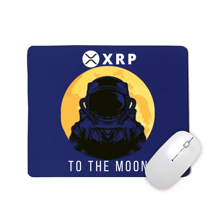 Funny XRP To The Moon Cryptocurrency Ripple Gift XRP Blockchain Crypto Trader Mousepad