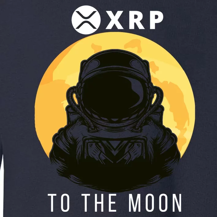 Funny XRP To The Moon Cryptocurrency Ripple Gift XRP Blockchain Crypto Trader Toddler Sweatshirt