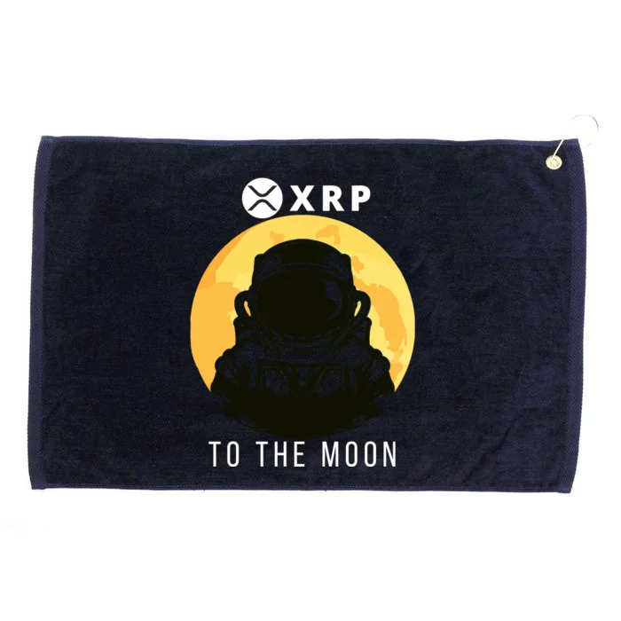 Funny XRP To The Moon Cryptocurrency Ripple Gift XRP Blockchain Crypto Trader Grommeted Golf Towel