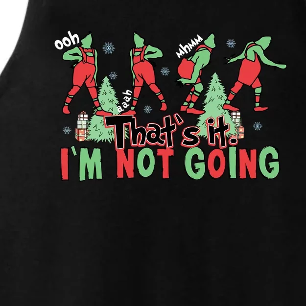 Funny Xmas Thats It Im Not Going Christmas Santa Ladies Tri-Blend Wicking Tank