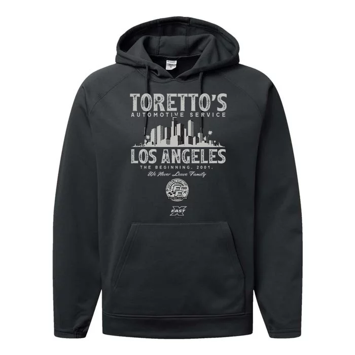 Fast X TorettoS Automotive Service Family Performance Fleece Hoodie