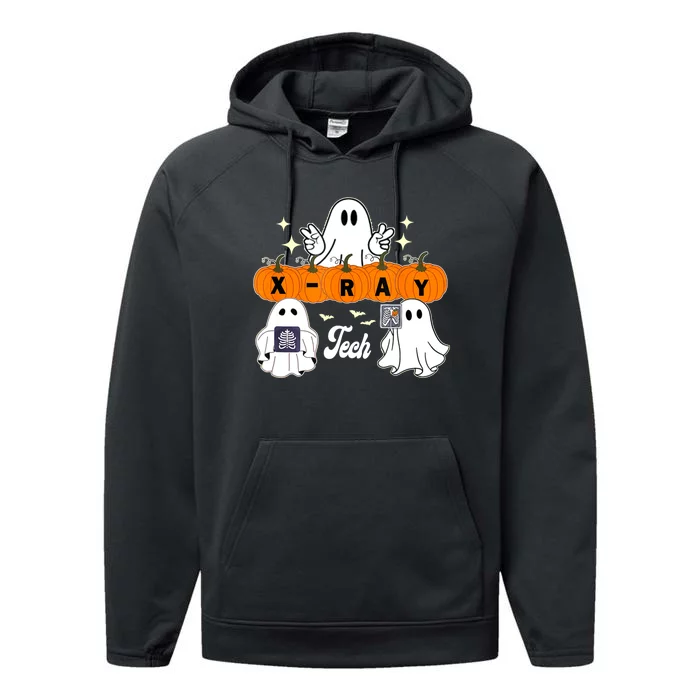 Funny Xray Tech Boo Crew Halloween Radiology Ghost Performance Fleece Hoodie