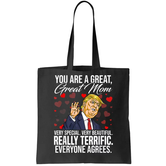 Funny You Are A Great Great Mom Support Trump Mother's Day Tote Bag