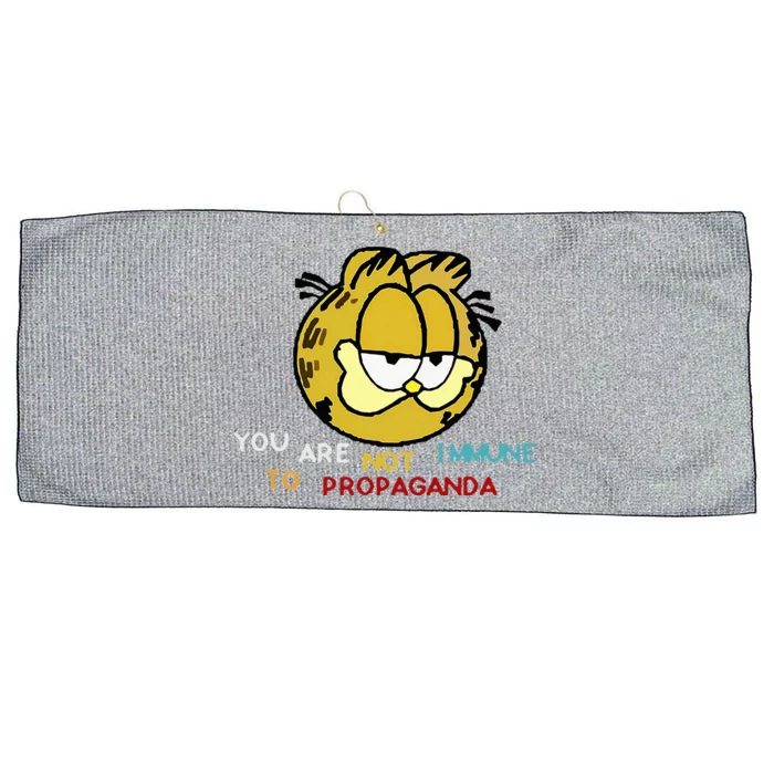 Funny You Are Not Immune To Propaganda Large Microfiber Waffle Golf Towel