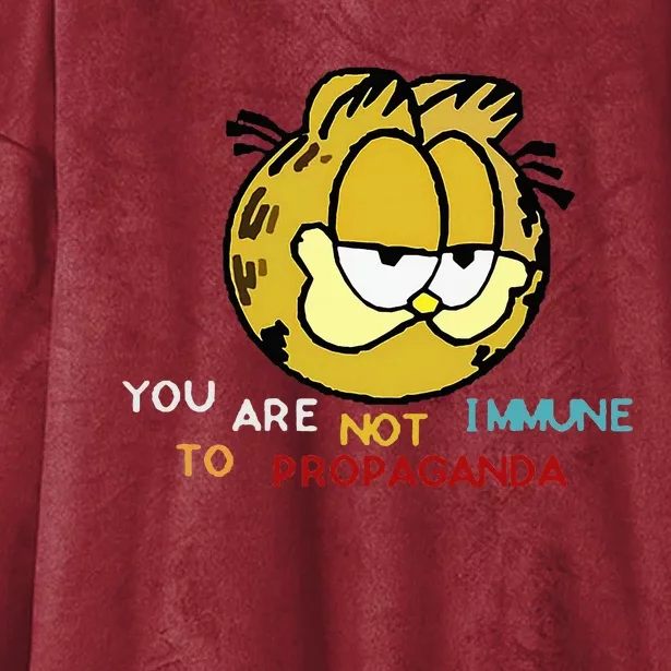 Funny You Are Not Immune To Propaganda Hooded Wearable Blanket