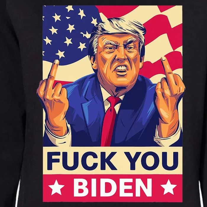 Fck You Biden Funny Trump Womens California Wash Sweatshirt