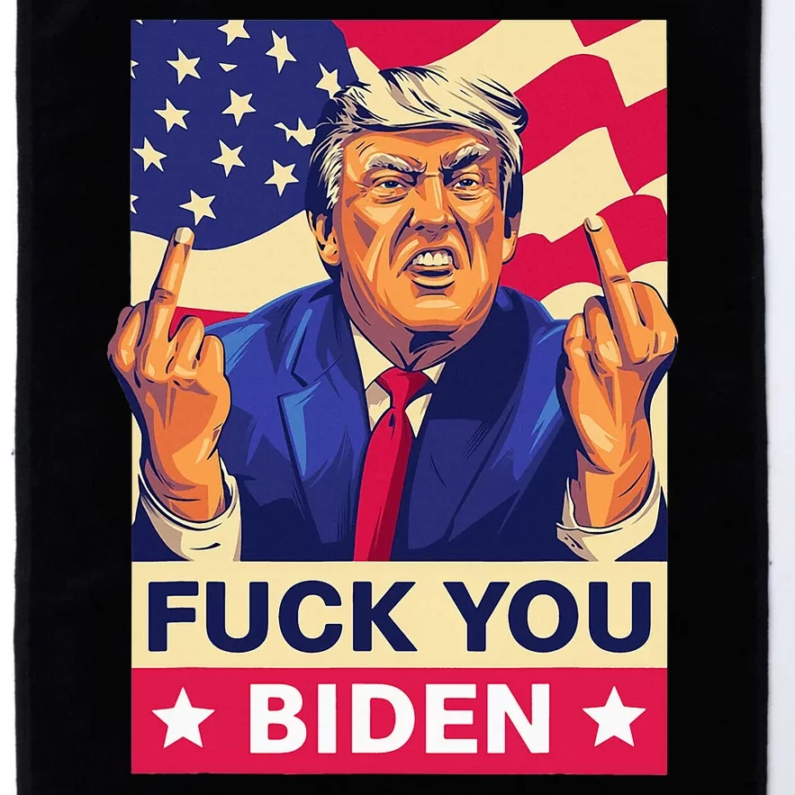 Fck You Biden Funny Trump Platinum Collection Golf Towel