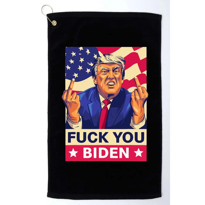 Fck You Biden Funny Trump Platinum Collection Golf Towel