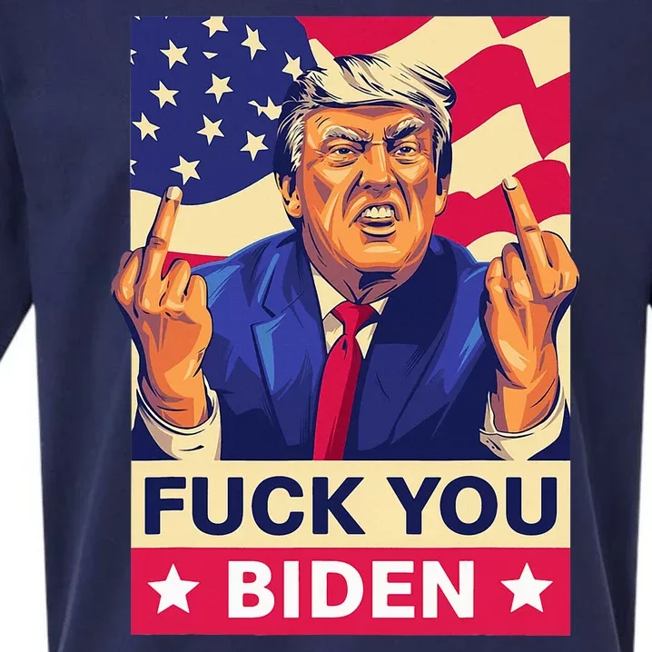 Fck You Biden Funny Trump Sueded Cloud Jersey T-Shirt