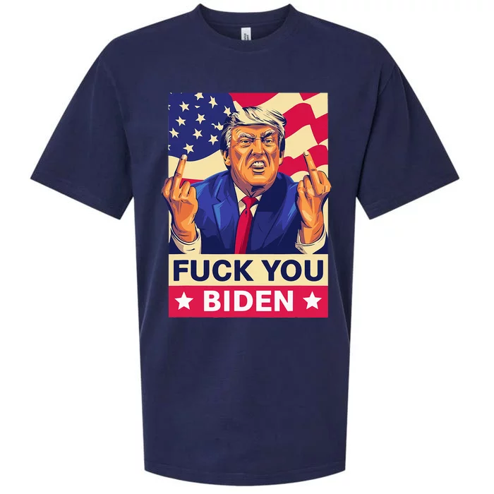 Fck You Biden Funny Trump Sueded Cloud Jersey T-Shirt